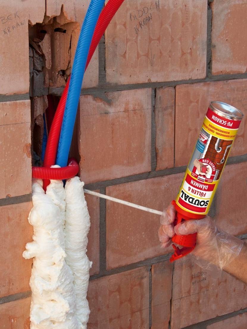 Kabelkanal mit PU-Schaum füllen