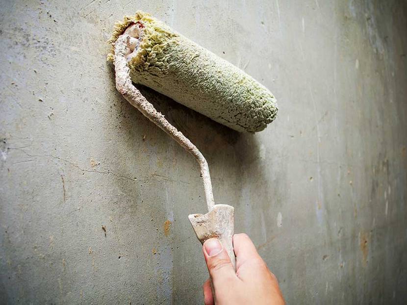 Rolle auf Wand
