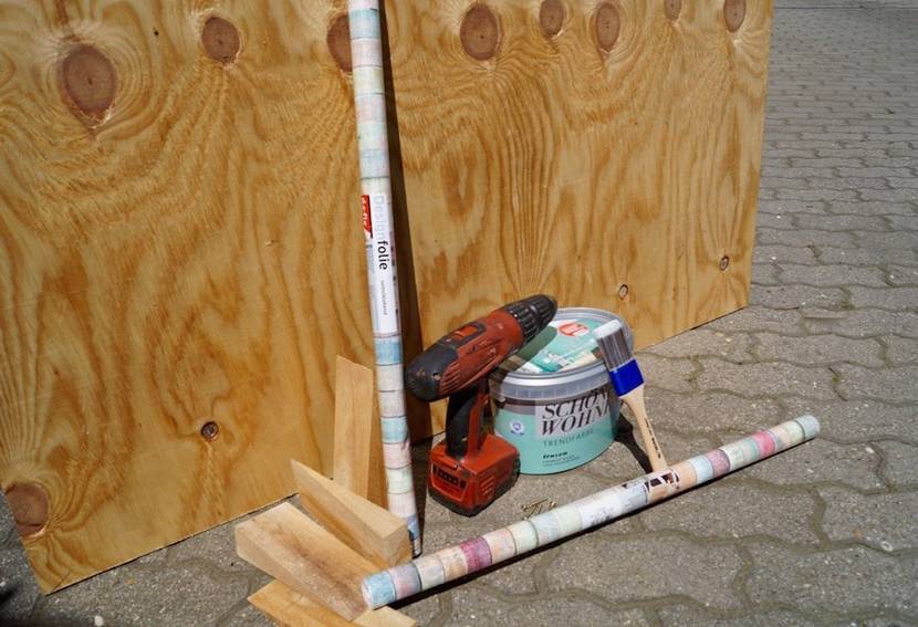 Materialbedarf für Ihren DIY-Raumteiler.