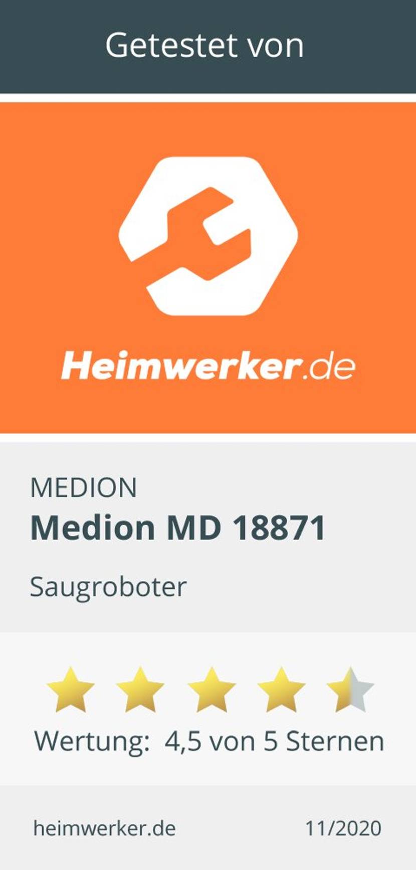 Saugroboter Test Medion MD 18871