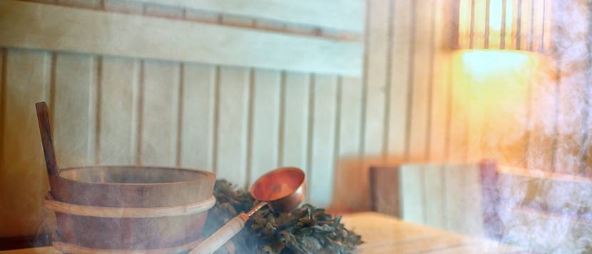 aufgusseimer in einer sauna