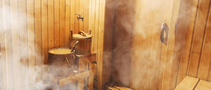 Sauna Ruheraum gestalten, gemütlich einrichten