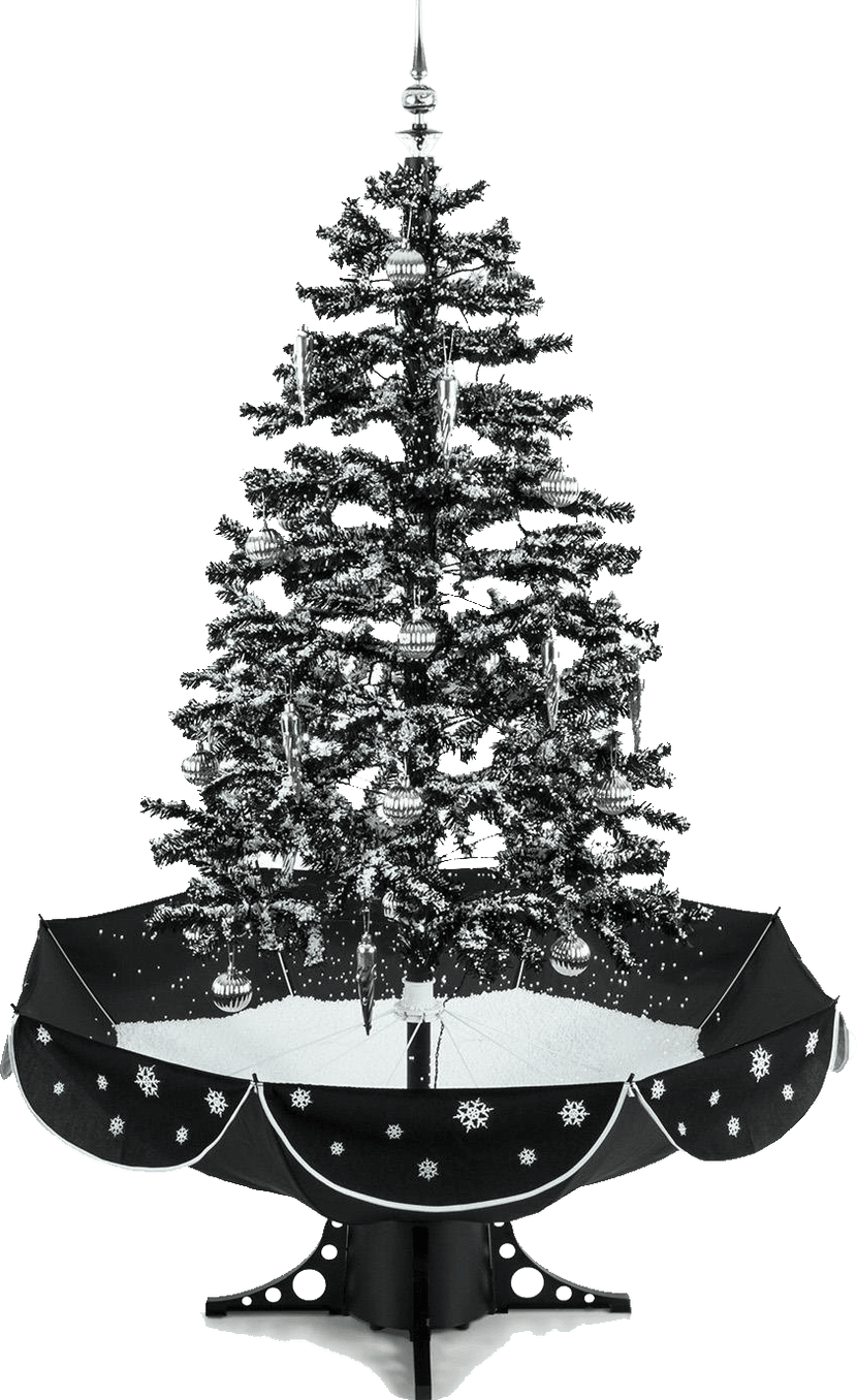 Künstlicher Weihnachtsbaum mit Schneefall