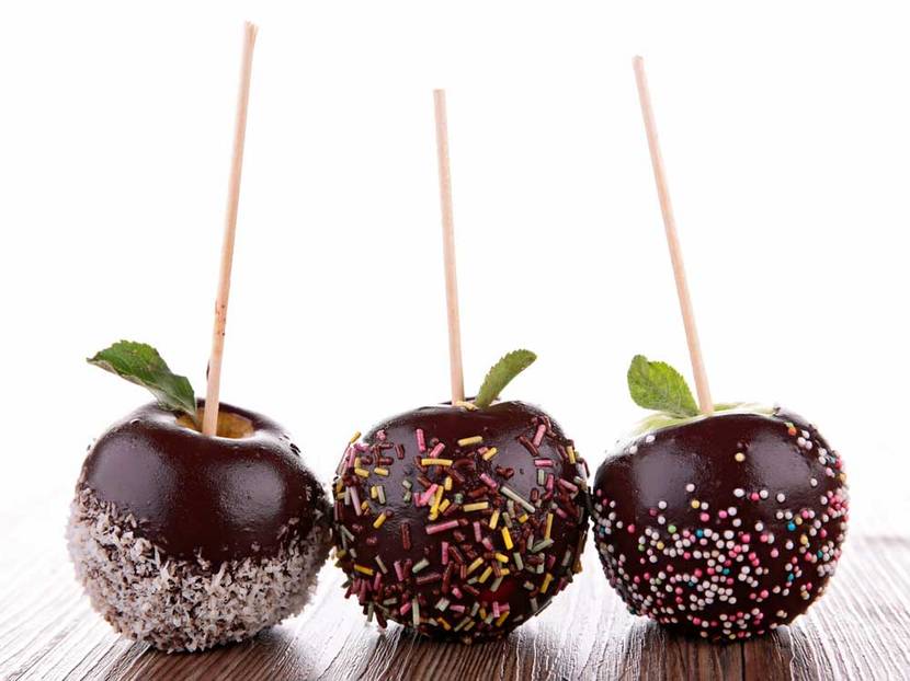 schokoäpfel fürs karnevalbuffet