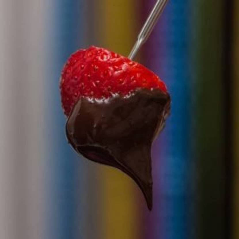 Erdbeere mit Schokolade