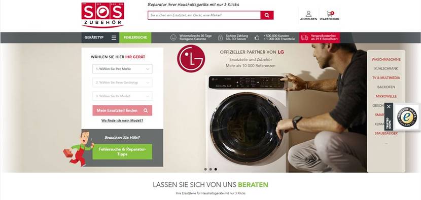 Shop Test SOS-Zubehör Screenshot