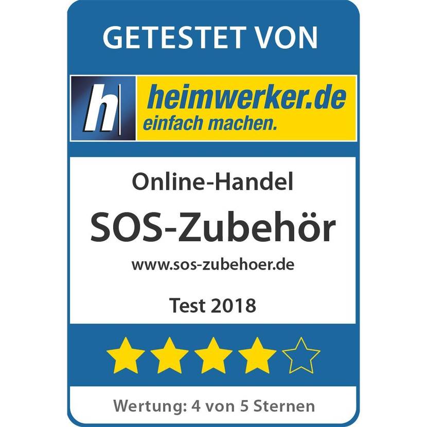 Shop Test SOS-Zubehör Testsiegel