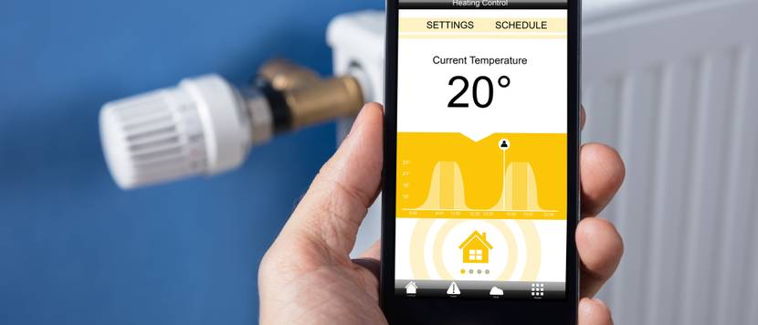 temperatur einstellen am smart-home-thermostat