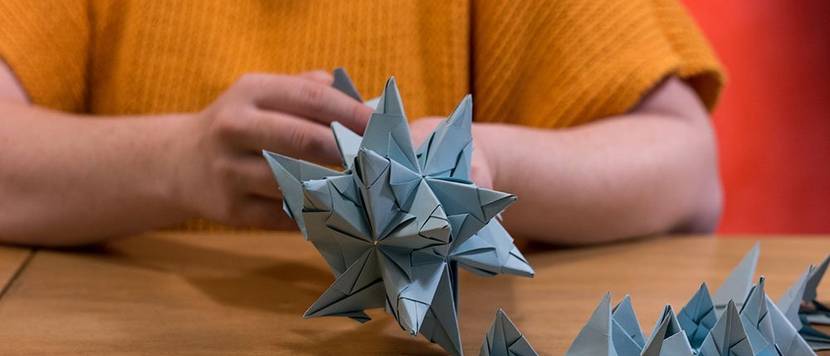 Basteln Stern aus Papier