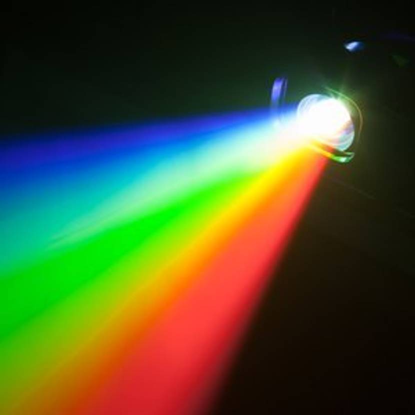 Tageslichtbeamer strahlt Licht in allen Farben