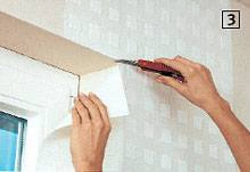 Fensterlaibung tapezieren