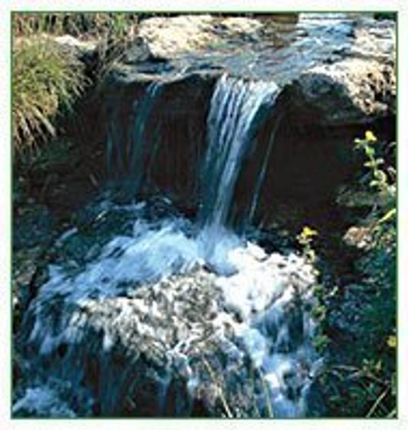 Ein Wasserfall sieht toll aus und sorgt für eine tolle Geräuschkulisse.