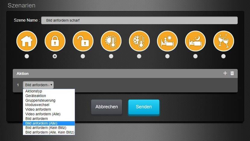 Blaupunkt Alarmanlage Szenario erstellen