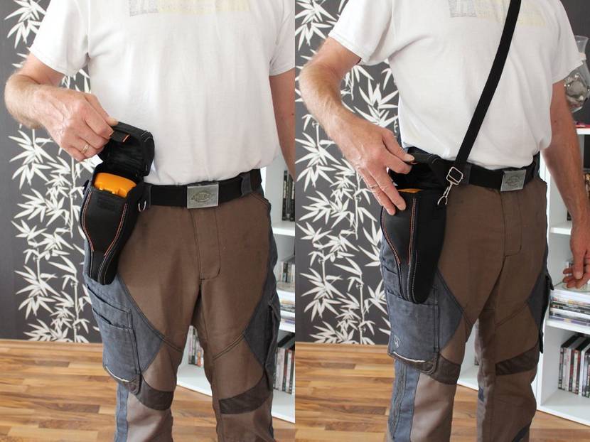 Mit Gürtelclip oder Trageriemen gut transportiert.