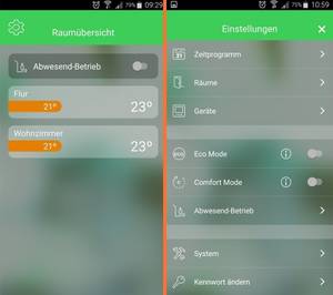 test-smarthome-wiser-app-menue