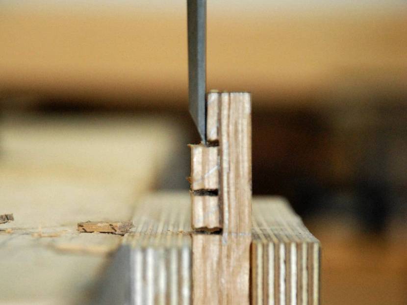 Ausklinken für die Überblattung