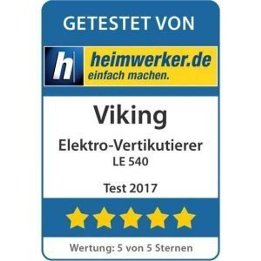 Der Vertikutierer hat den Test mit 5 Sternen bestanden