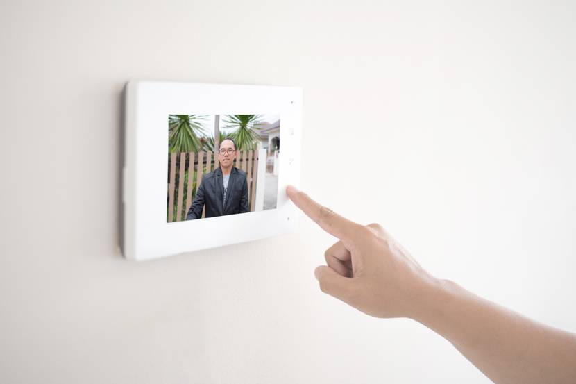 video-tuersprechanlage in aktion
