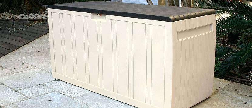 wasserdichte auflagenbox aus kunststoff
